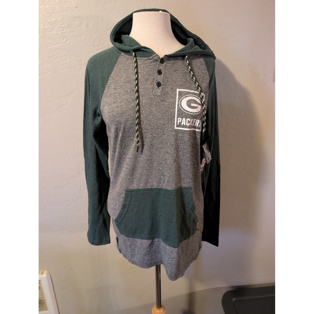 NWT Green Bay Packers Hooded Henley‎ size Small